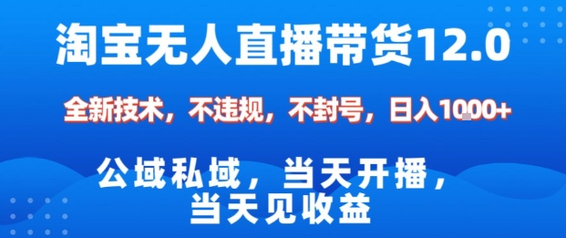 淘宝无人直播12.0，公域私域技术，不封号，不违规布局双十一流量风口，日入1k(独家技术)【揭秘】-子比社区