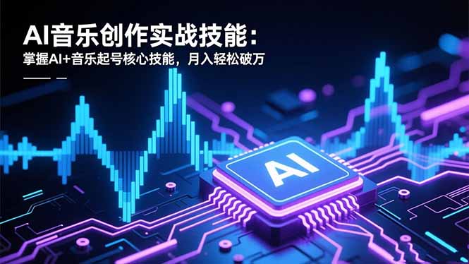 AI音乐创作实战技能：掌握AI+音乐起号核心技能，月入轻松破万-子比社区