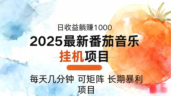 2025年最新番茄音乐人挂机项目，每天几分钟，月入1000＋，可矩阵，一台...-子比社区
