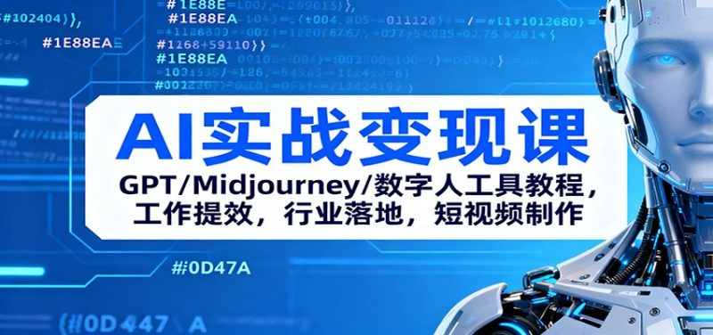 AI实战变现课：GPT/Midjourney/数字人工具教程，工作提效，行业落地，短视频制作-子比社区