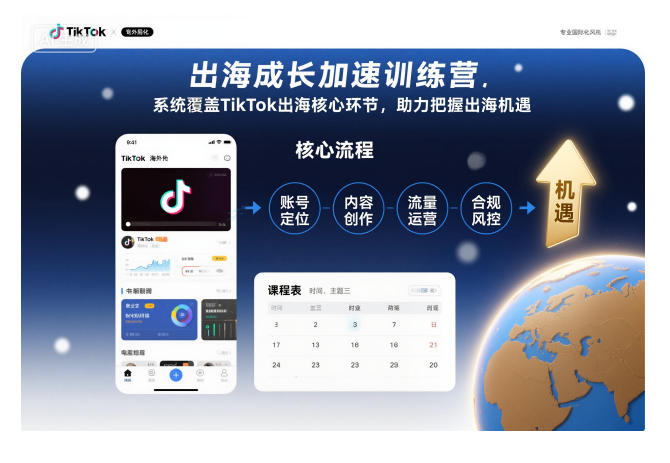 出海成长加速训练营，系统覆盖TikTok出海核心环节，助力把握出海机遇(更新)-子比社区