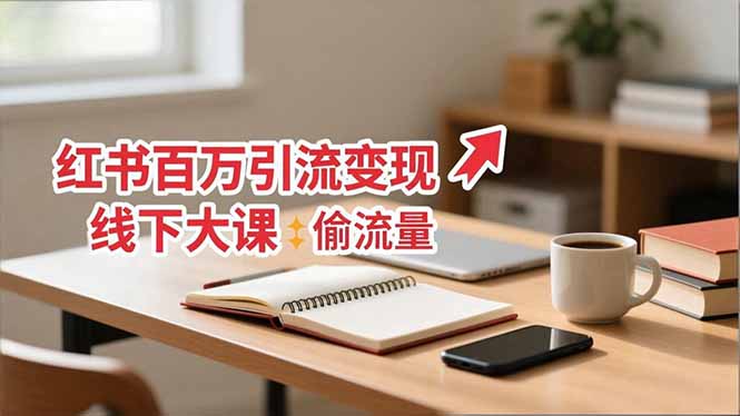 小红书百万引流变现-11月线下大课:分享从0到百万引流路径,手把手教偷流量、拿结果-子比社区