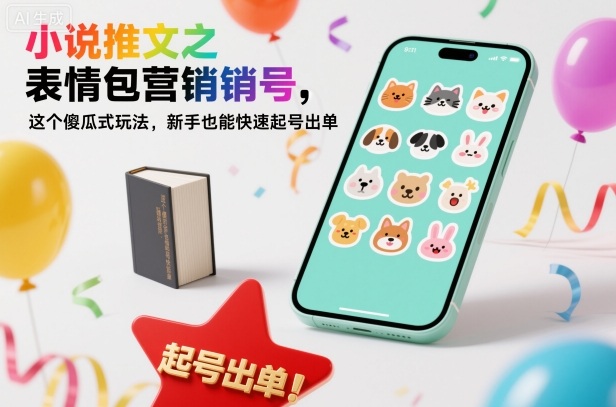 小说推文之表情包营销号，这个傻瓜式玩法，新手也能快速起号出单-子比社区