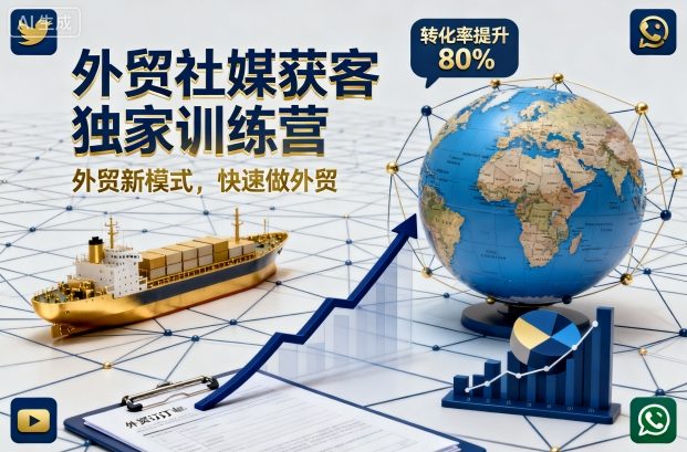 外贸社媒获客独家训练营，外贸新模式，快速做外贸(更新)-子比社区