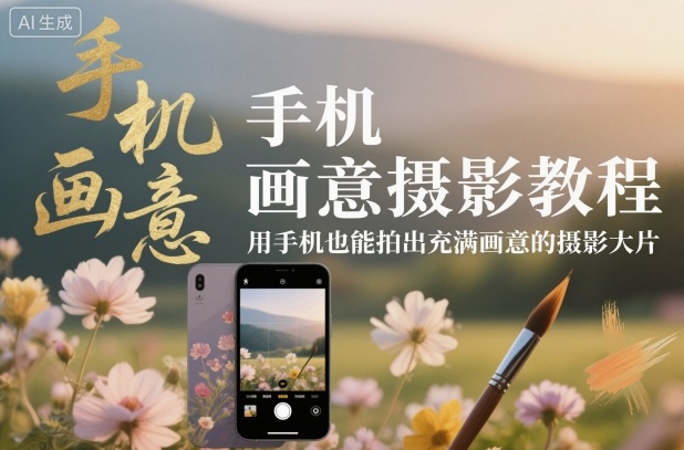 手机画意摄影教程，用手机也能拍出充满画意的摄影大片-子比社区