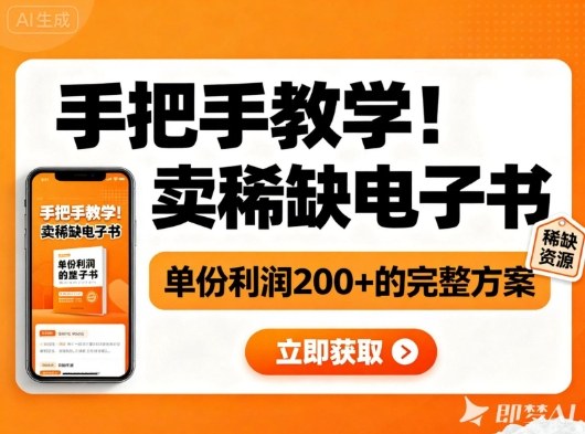 手把手教学！在小红书卖稀缺电子书，单份利润2张+的完整方案-子比社区