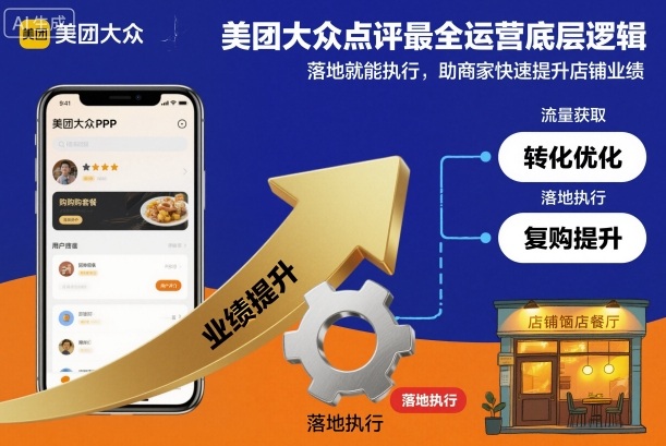 美团大众点评最全运营底层逻辑，落地就能执行，助商家快速提升店铺业绩-子比社区