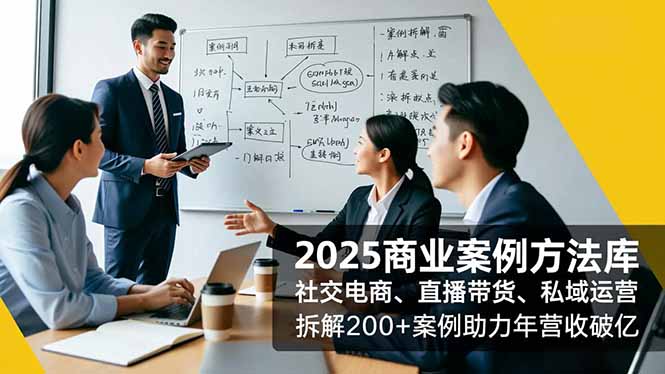 2025商业案例方法库，社交电商、直播带货、私域运营，拆解200+案例助力年营收破亿-子比社区