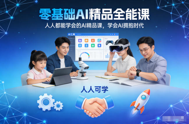 零基础AI精品全能课，人人都能学会的AI精品课，学会AI拥抱时代-子比社区