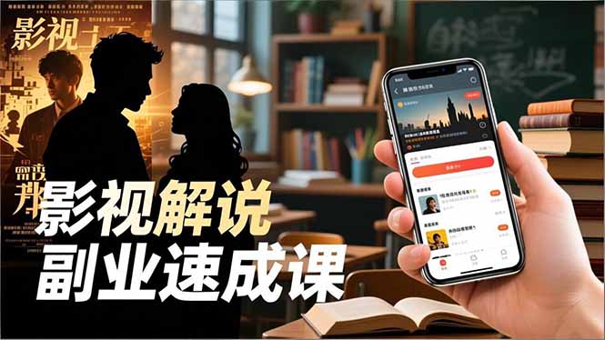 Tk影视解说副业速成课，软件安装、全流程实操、爆款预设，新手两周变现-子比社区