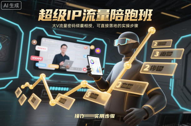超级IP流量陪跑班，大V流量密码倾囊相授，可直接落地的实操步骤-子比社区