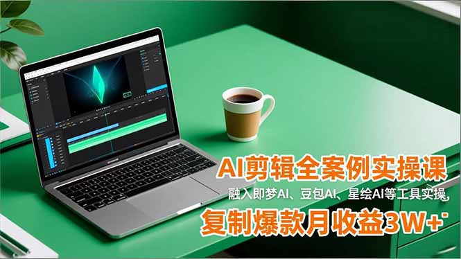 AI剪辑全案例实操课，融入即梦AI、豆包AI、星绘AI等工具实操，复制爆款月收益3W+-子比社区