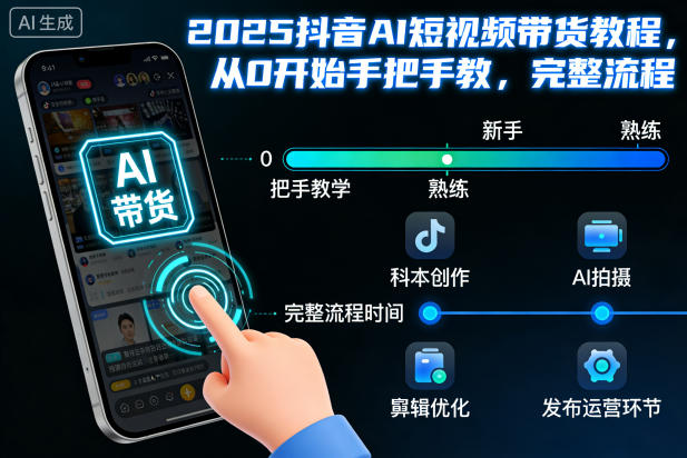2025抖音AI短视频带货教程,从0开始手把手教,完整流程-子比社区
