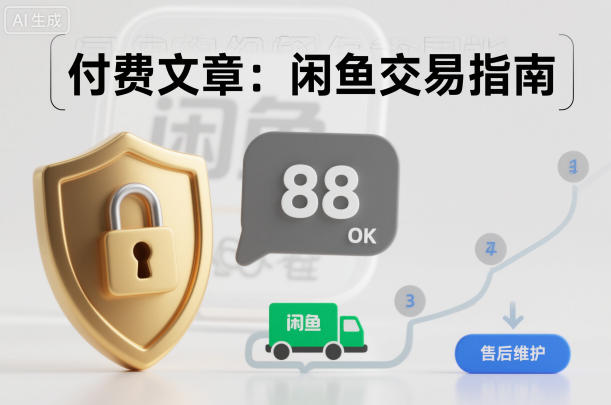 付费文章：闲鱼交易指南，怎么才能降低被坑被马扁的概率-子比社区