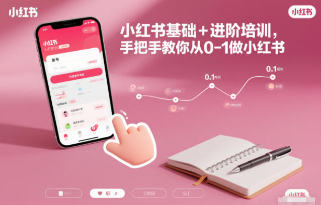 小红书基础+进阶培训，手把手教你从0-1做小红书-子比社区